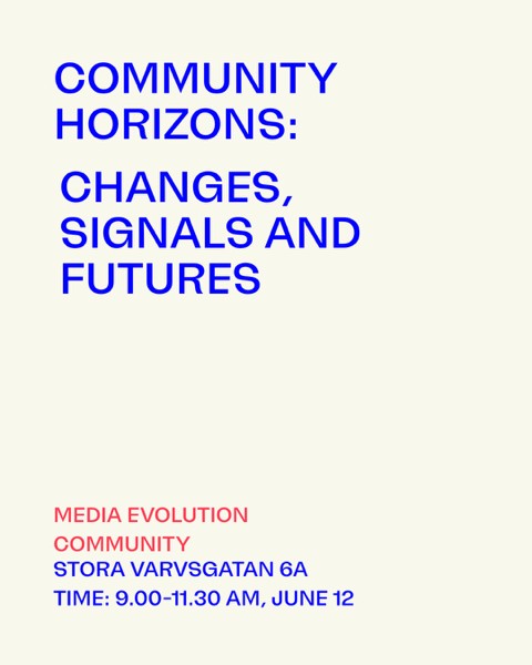 Community Horizons: Changes, Signals and Futures