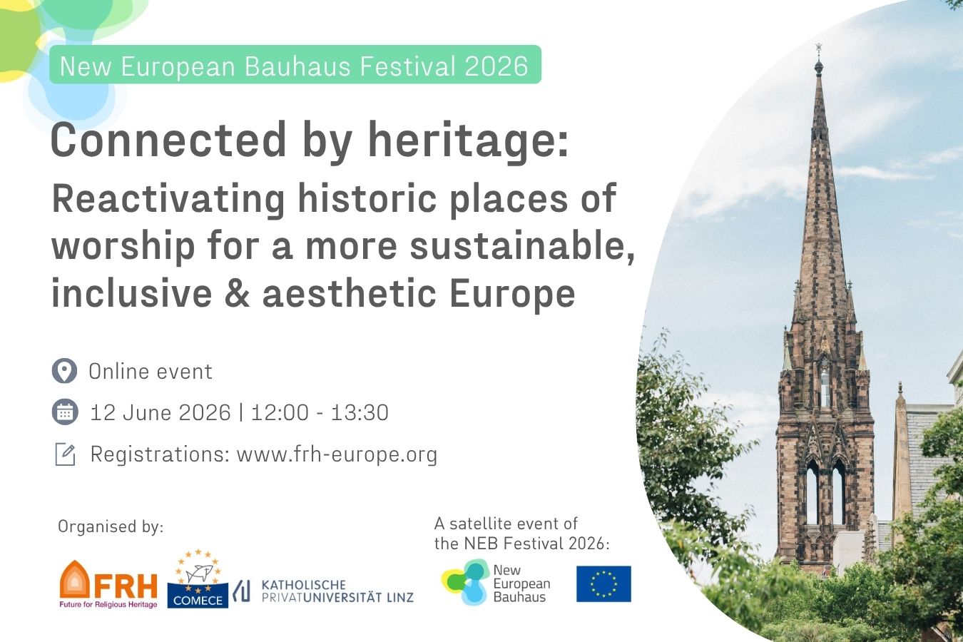 Connected by heritage: Reactivating historic places of worship for a more sustainable, inclusive and aesthetic Europe