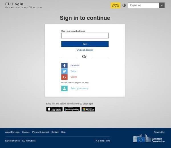 EU log-in