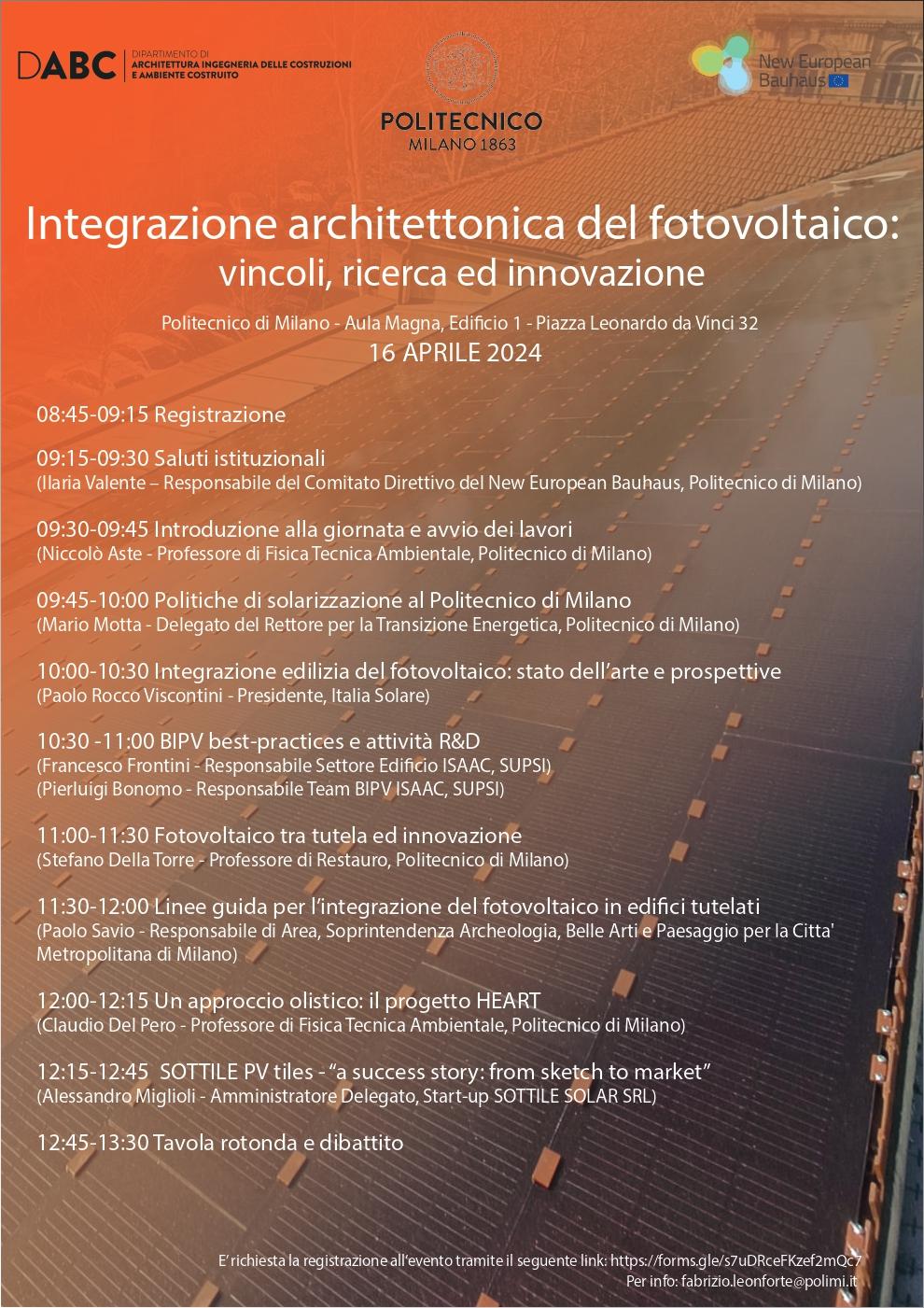 BIPV @ Politecnico di Milano