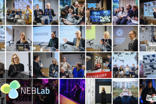 A collage of people in workshopes discussing the ETOM project