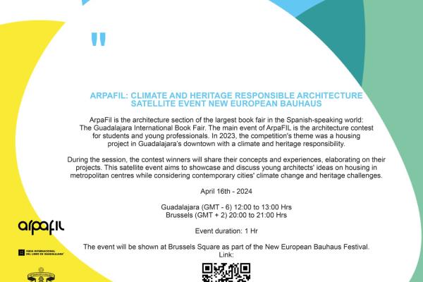 Satellites events : xARPAFIL: climate ano heritage responsible architecture, satellite event new european bauhaus