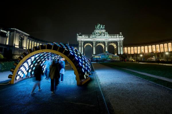 Cinquaintennaire at night