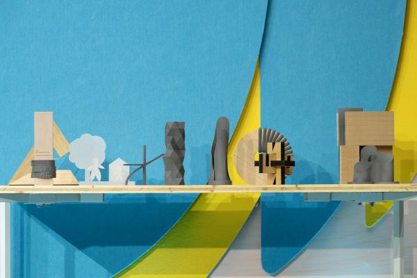 a selection of mock up trophies of the 10 finalist