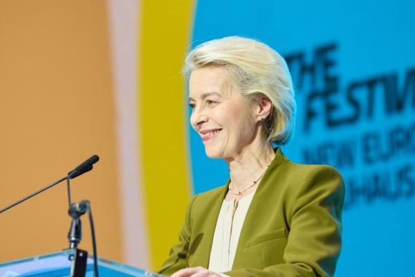 President Ursula von der Leyen delivering a speech for NEB Festival 2026