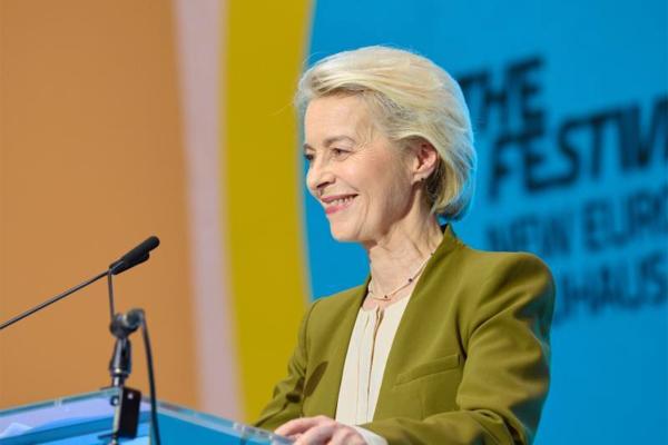 President Ursula von der Leyen delivering a speech for NEB Festival 2026